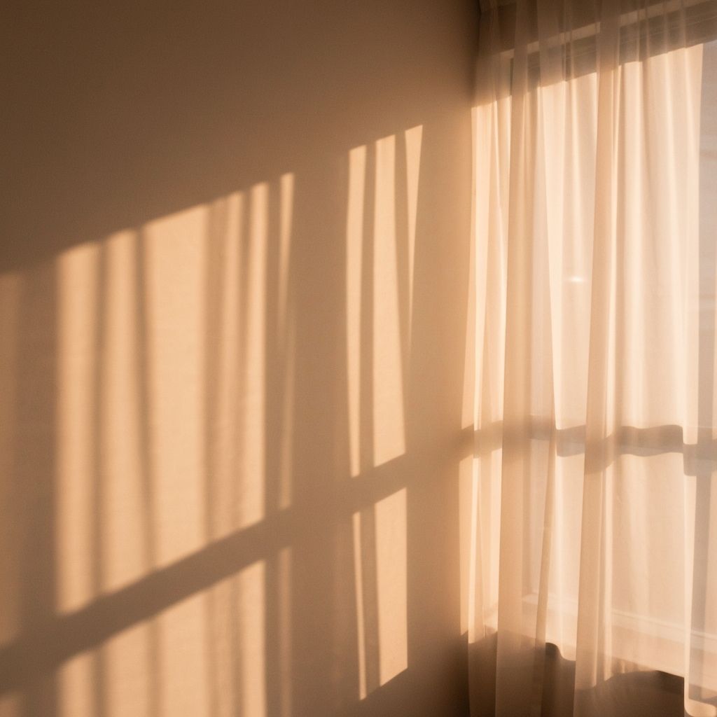 Gentle diffused light creating patterns